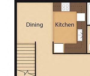 oak 2x2 bedroom floor plan